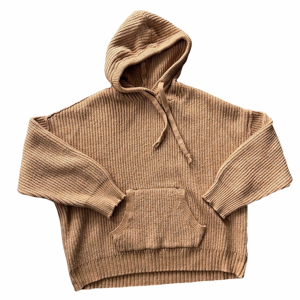 American Eagle Outfitters Brown Hooded Sweater